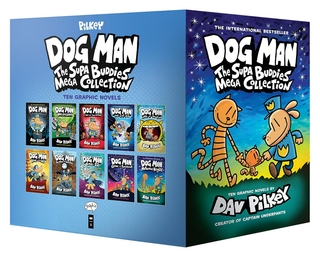 Portada de Boxed - Dog Man: The Supa Buddies Mega Collection: From the Creator of Captain Underpants (Dog Man #1-10 Box Set)